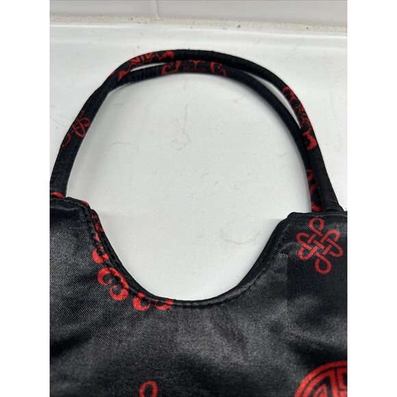 Asian Handbag Red Zipper Purse Oriental Cheongsam Dress - Picture 9 of 10